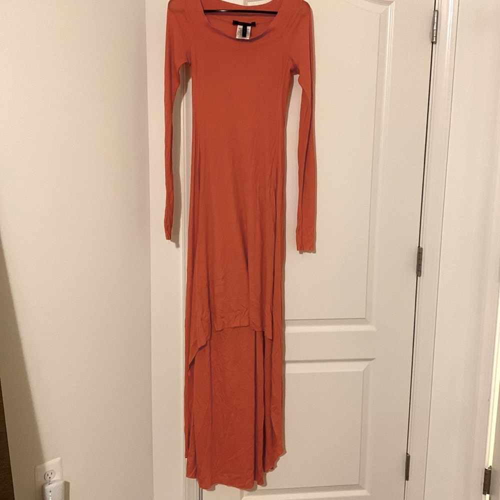 BCBGMaxAzria long sleeved high low t-shirt dress.